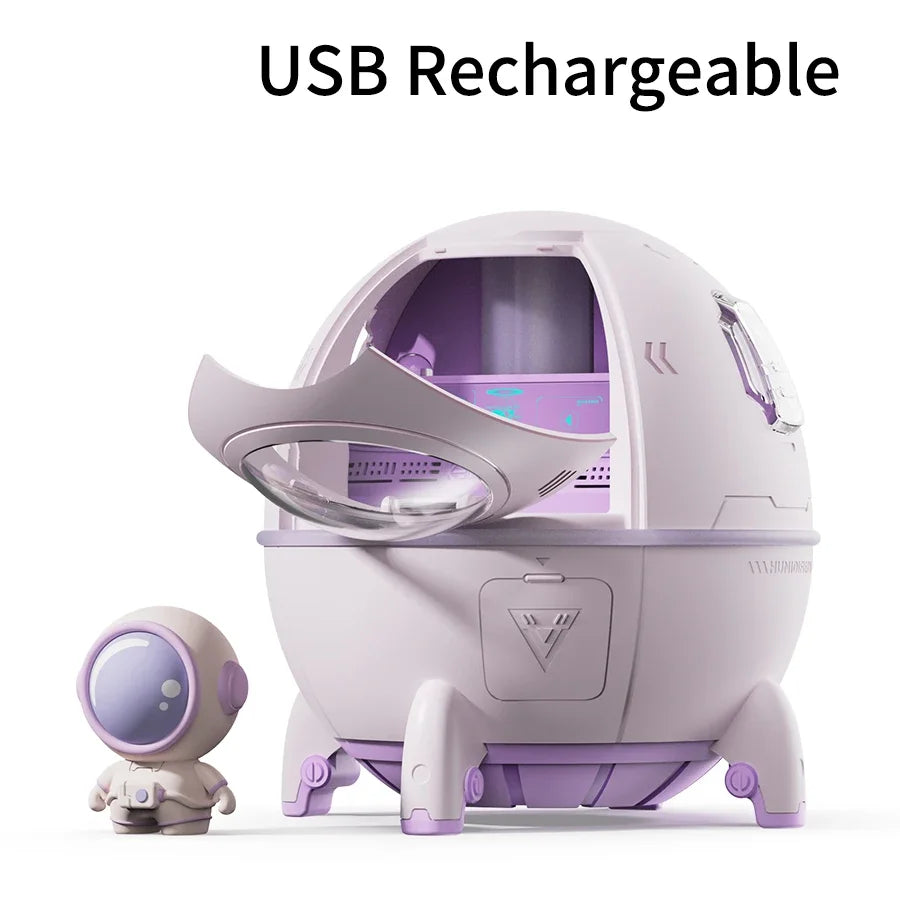 جهاز ترطيب هواء قابل لإعادة الشحن عبر منفذ USB بسعة 220 مل مع إضاءة 7 ألوان